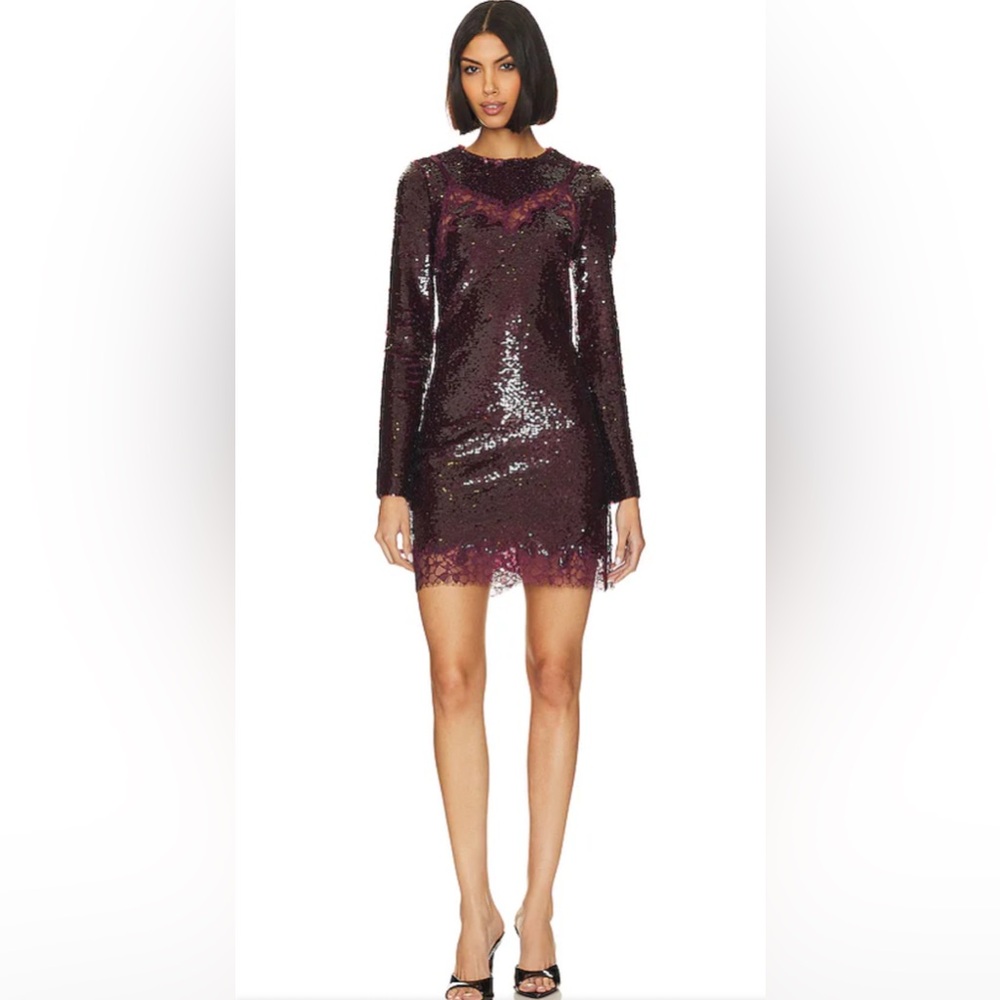 Elegant Long Sleeve Sequin Dress